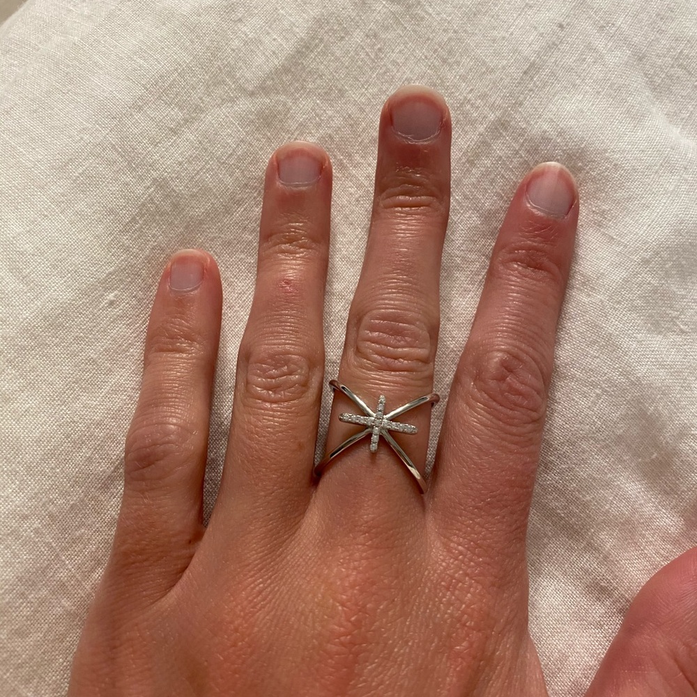 Silver Cross ring! - Picture 2 of 2
